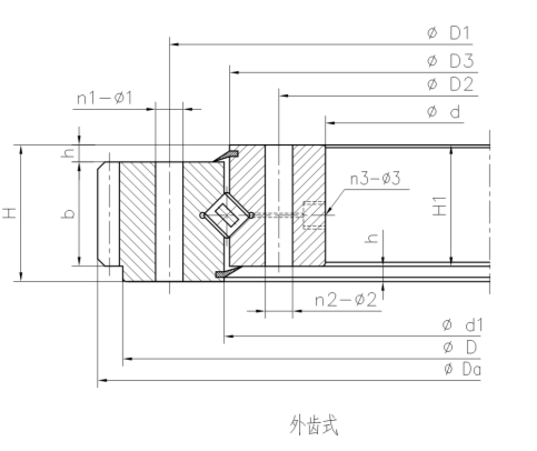 轉(zhuǎn)盤(pán)交叉外齒式